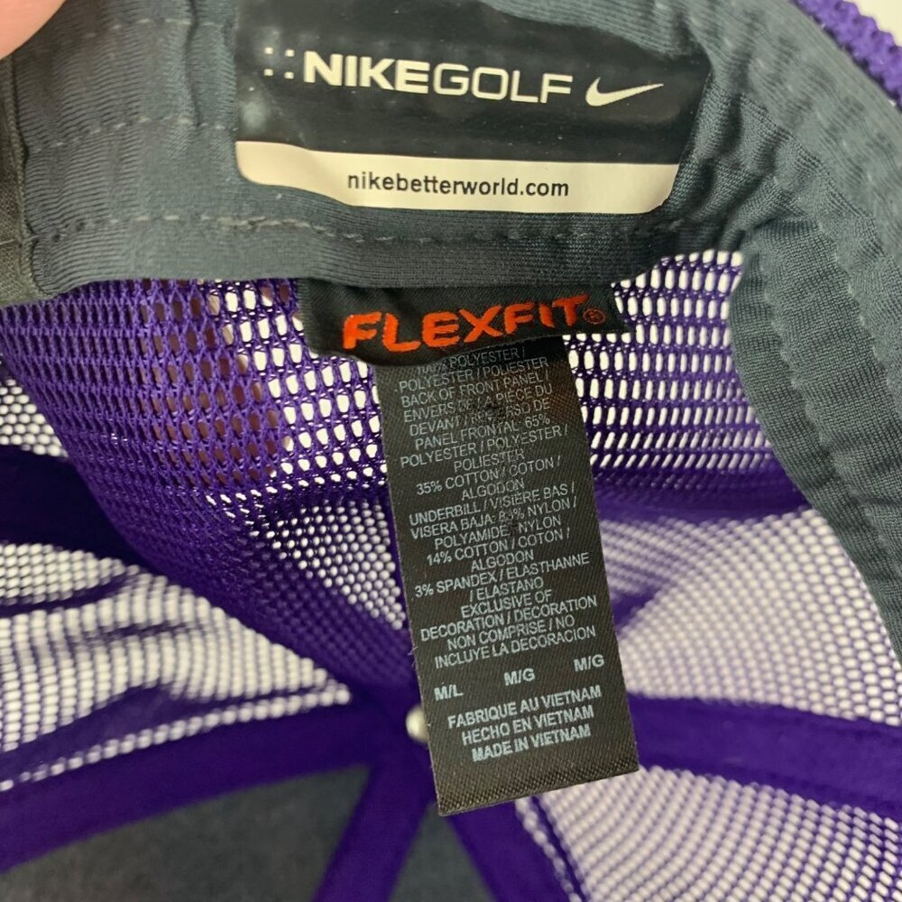 TCU Horned Frogs NCAA Purple Nike Golf Stretch Fitted Hat Mens M/L - Picture 5 of 6
